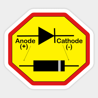 Diode pin identification sticker for electronics electrical engineering students and electricians Sticker